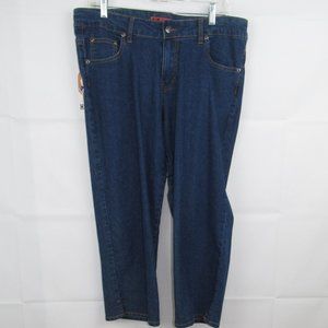 Women Hip Blue Jeans Size 8 Navy Blue Embroidery